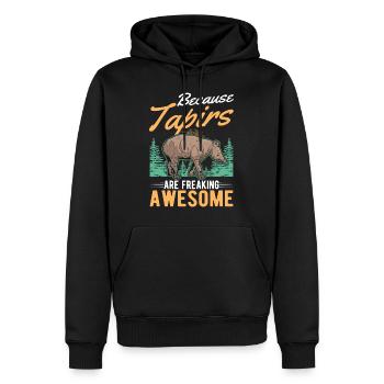 Because Tapirs are freaking awesome - Männer Premium Bio Hoodie - Schwarz - Vorne - Nico (187cm)