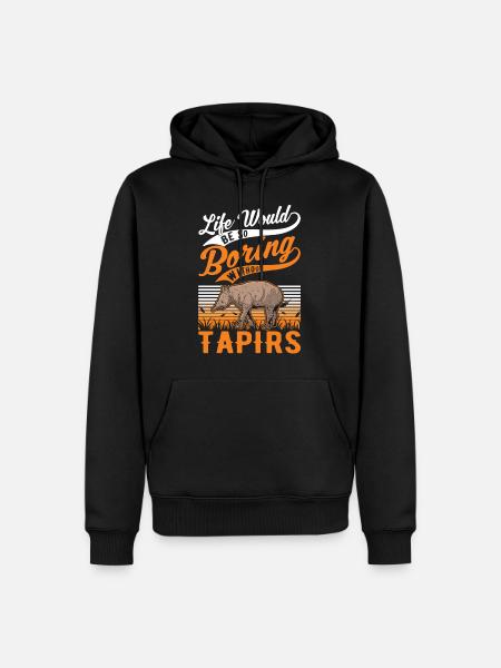 Tapir Geschenk Flachlandtapir Tapirdae Tapir - Männer Premium Bio Hoodie - Schwarz