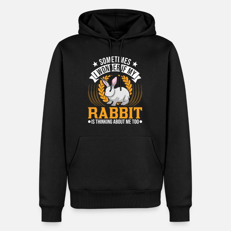Lapin lapin lapin lapin - Sweat à capuche Premium bio Homme - noir