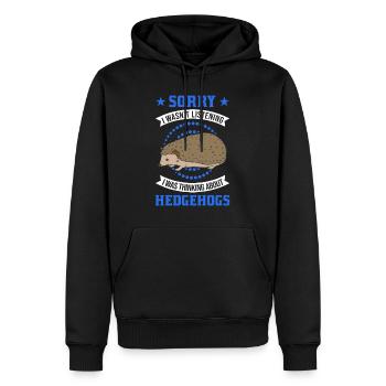 Hérisson Cadeau Stacheligel - Sweat à capuche Premium bio Homme - noir - Devant - Nico (187cm)