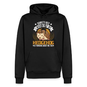 Igel Geschenk Stacheligel - Männer Premium Bio Hoodie - Schwarz - Vorne - Nico (187cm)