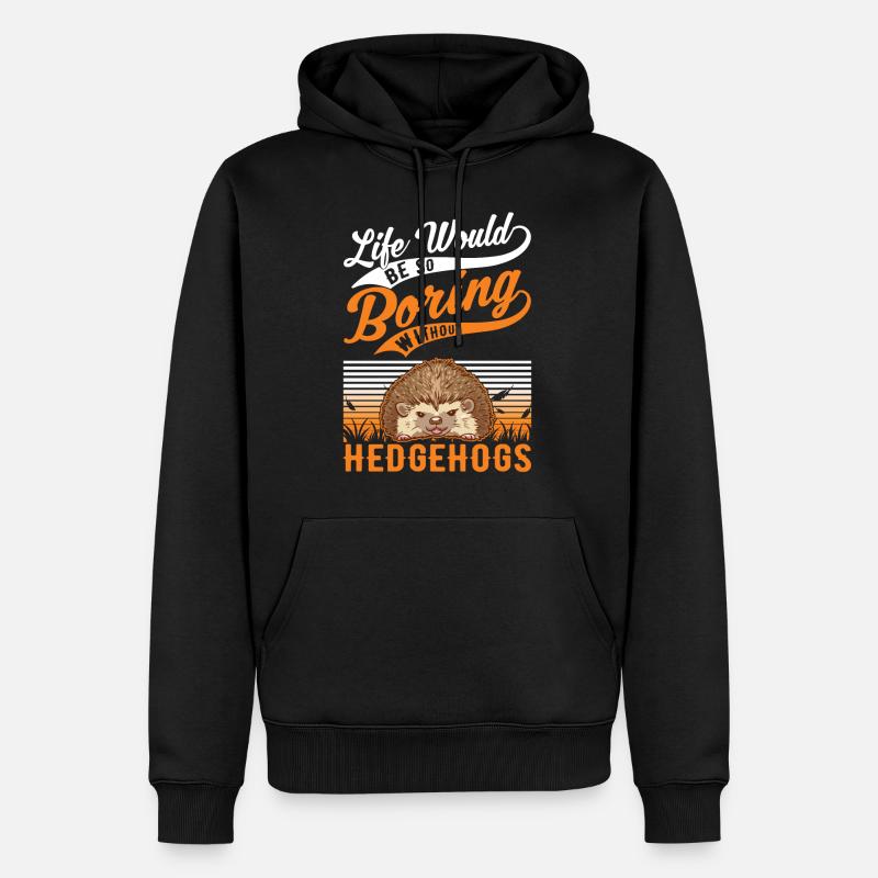 Hérisson Cadeau Stacheligel - Sweat à capuche Premium bio Homme - noir
