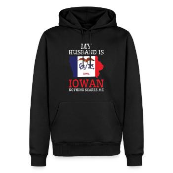 Nichts macht mir Angst Iowan Ehemann Iowa - Männer Premium Bio Hoodie - Schwarz - Vorne - Nico (187cm)