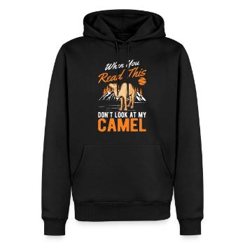 Kamel Geschenk Dromedar Camel Großkamel - Männer Premium Bio Hoodie - Schwarz - Vorne - Nico (187cm)