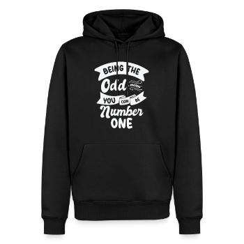 Math Odd Number Mathematics Smart Inspirational - Men’s Premium Organic Hoodie - black - Front - Nico (187cm)