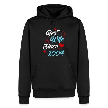Jubiläum Trauerbeste Ehefrau seit 2004 Hochzeit - Männer Premium Bio Hoodie - Schwarz - Vorne - Nico (187cm)