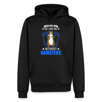 Hamster Besitzer Goldhamster Hamster - Männer Premium Bio Hoodie - Schwarz - Vorne - Nico (187cm)