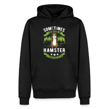 Hamster Hamsterrad Goldhamster Hamster - Männer Premium Bio Hoodie - Schwarz - Vorne - Nico (187cm)