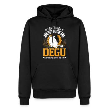 Degu owner shrub rat forest degu - Men’s Premium Organic Hoodie - black - Front - Nico (187cm)