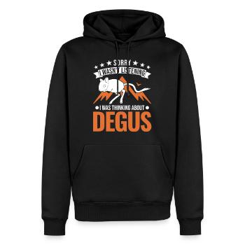 Degu Gift Shrub Rat Forest Degu - Men’s Premium Organic Hoodie - black - Front - Nico (187cm)
