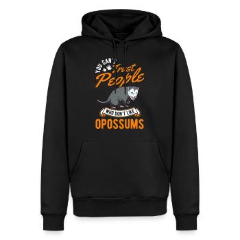Opossum Cadeau Marsupial Opossum - Sweat à capuche Premium bio Homme - noir - Devant - Nico (187cm)