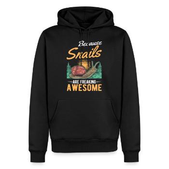 Because Snails are freaking awesome Schnecke - Männer Premium Bio Hoodie - Schwarz - Vorne - Nico (187cm)