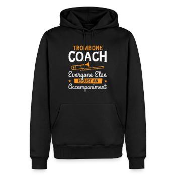 Posaunenlehrer Posaunist Spieler Lustiger - Männer Premium Bio Hoodie - Schwarz - Vorne - Nico (187cm)