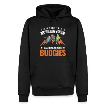 Budgerigar Cadeau Welli Perruche - Sweat à capuche Premium bio Homme - noir - Devant - Nico (187cm)