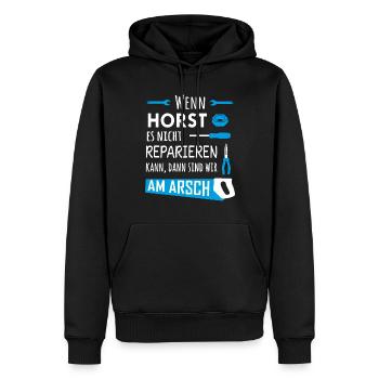 Lustiger Heimwerker und Handwerker Spruch Horst - Männer Premium Bio Hoodie - Schwarz - Vorne - Nico (187cm)
