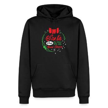 Cadeau de Noël Noël Wish Holiday Gift - Sweat à capuche Premium bio Homme - noir - Devant - Nico (187cm)