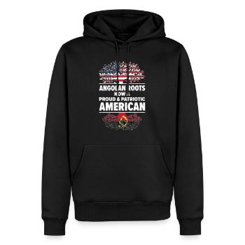 Geboren in Angola Angola Amerikanisch USA - Männer Premium Bio Hoodie - Schwarz - Vorne - Nico (187cm)