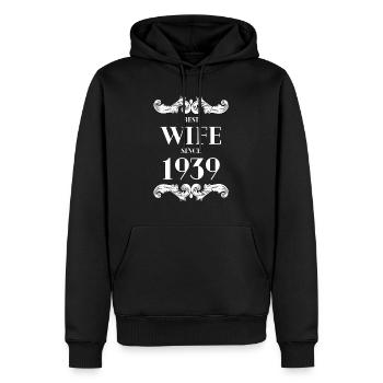Meilleure épouse depuis 1939 Mariage - Sweat à capuche Premium bio Homme - noir - Devant - Nico (187cm)