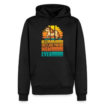 Best Shetland Pony Mom Ever Shetty Mama - Männer Premium Bio Hoodie - Schwarz - Vorne - Nico (187cm)