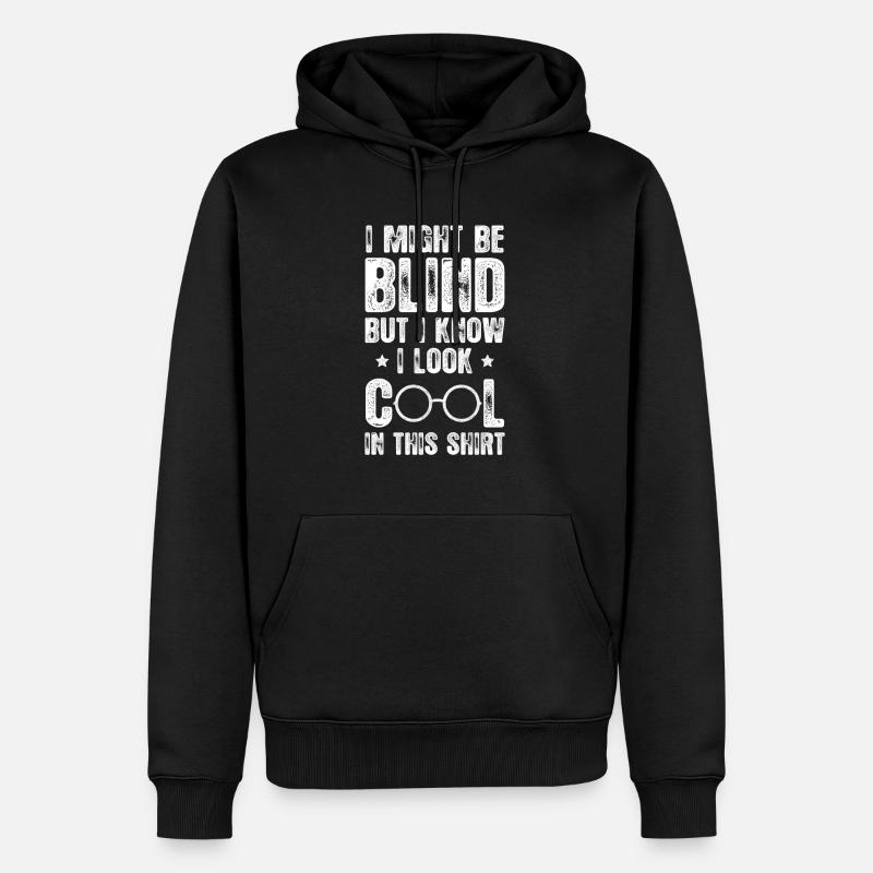 Braille-Schrift Blinde Blindheit Bewusstsein - Männer Premium Bio Hoodie - Schwarz