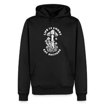 Shiitake Pilz Wald Pilz Shiitake Moral Vegan Umami - Männer Premium Bio Hoodie - Schwarz - Vorne - Nico (187cm)