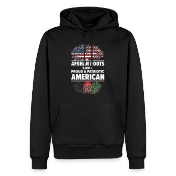 Geboren in Afghanistan Afghanistan Amerikaner USA - Männer Premium Bio Hoodie - Schwarz - Vorne - Nico (187cm)