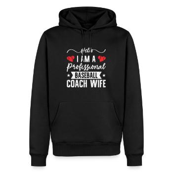 Baseball-Trainerin Ehefrau Berufstätige Mutter - Männer Premium Bio Hoodie - Schwarz - Vorne - Nico (187cm)
