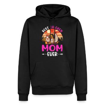 Beste Hühner Mama Landwirtin Bauer - Männer Premium Bio Hoodie - Schwarz - Vorne - Nico (187cm)