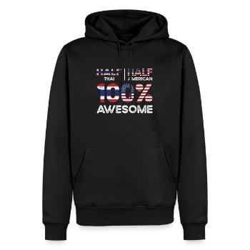 Geboren Thai Thailand Amerikanisch USA - Männer Premium Bio Hoodie - Schwarz - Vorne - Nico (187cm)