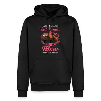 Roter Panda Mama Red Panda Mom - Sweat à capuche Premium bio Homme - noir - Devant - Nico (187cm)