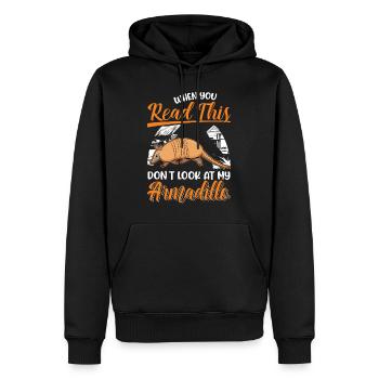 Cadeau de tatou Maître à l’omet - Sweat à capuche Premium bio Homme - noir - Devant - Nico (187cm)
