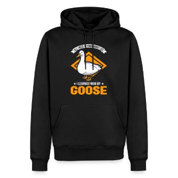 Geese Gift Goose Lovers Goose Breeders - Men’s Premium Organic Hoodie - black - Front - Nico (187cm)