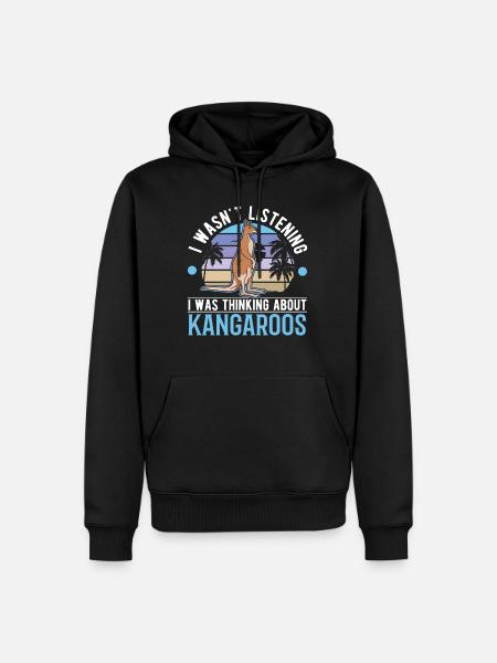 Australian Kangaroo Australia Kangaroo - Men’s Premium Organic Hoodie - black