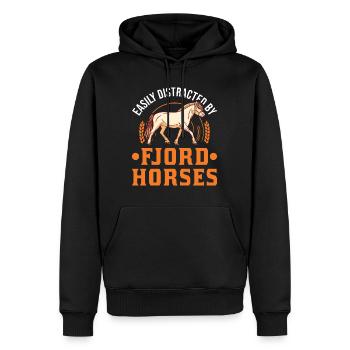 Fjord Horse Gift Norwegian Horse Fjord Horse - Sweat à capuche Premium bio Homme - noir - Devant - Nico (187cm)