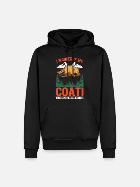 Coati Cadeau Coati Proboscis - Sweat à capuche Premium bio Homme - noir