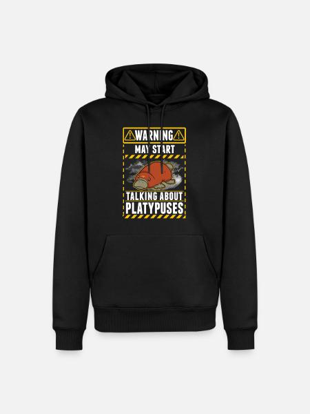 Avertissement Ornithorynque - Sweat à capuche Premium bio Homme - noir