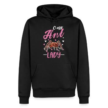 Crazy Ant lady ant farm anthill - Men’s Premium Organic Hoodie - black - Front - Nico (187cm)