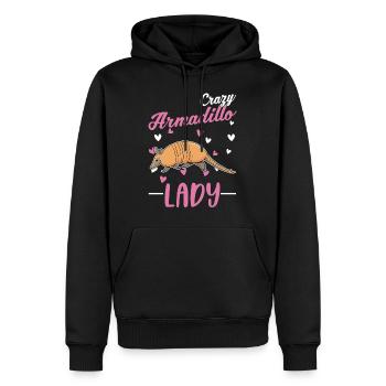 Crazy Armadillo lady Gürteltier - Sweat à capuche Premium bio Homme - noir - Devant - Nico (187cm)