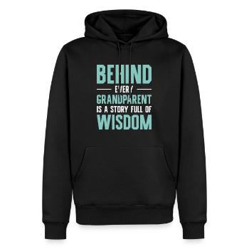 Ruhestand Leben Zitat Lektion Großeltern Weisheit - Männer Premium Bio Hoodie - Schwarz - Vorne - Nico (187cm)