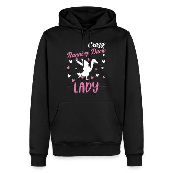 Crazy Running Duck lady Laufente - Sweat à capuche Premium bio Homme - noir - Devant - Nico (187cm)