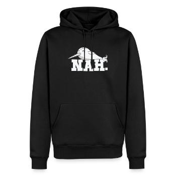 Réticent Amoureux du narval Animaux aquatiques Narval - Sweat à capuche Premium bio Homme - noir - Devant - Nico (187cm)