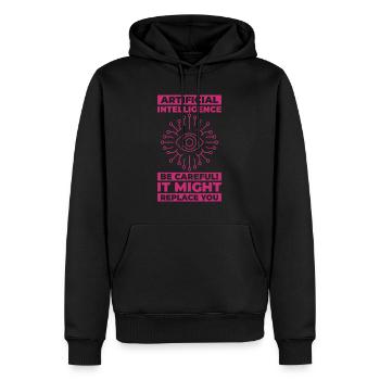 AI Maschinelles Lernen Computer Geek Technologie - Männer Premium Bio Hoodie - Schwarz - Vorne - Nico (187cm)
