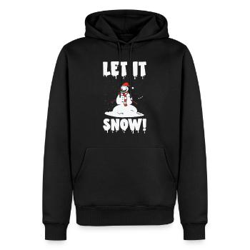 Halloween Gruseliger Schneemann Gespenstischer - Männer Premium Bio Hoodie - Schwarz - Vorne - Nico (187cm)