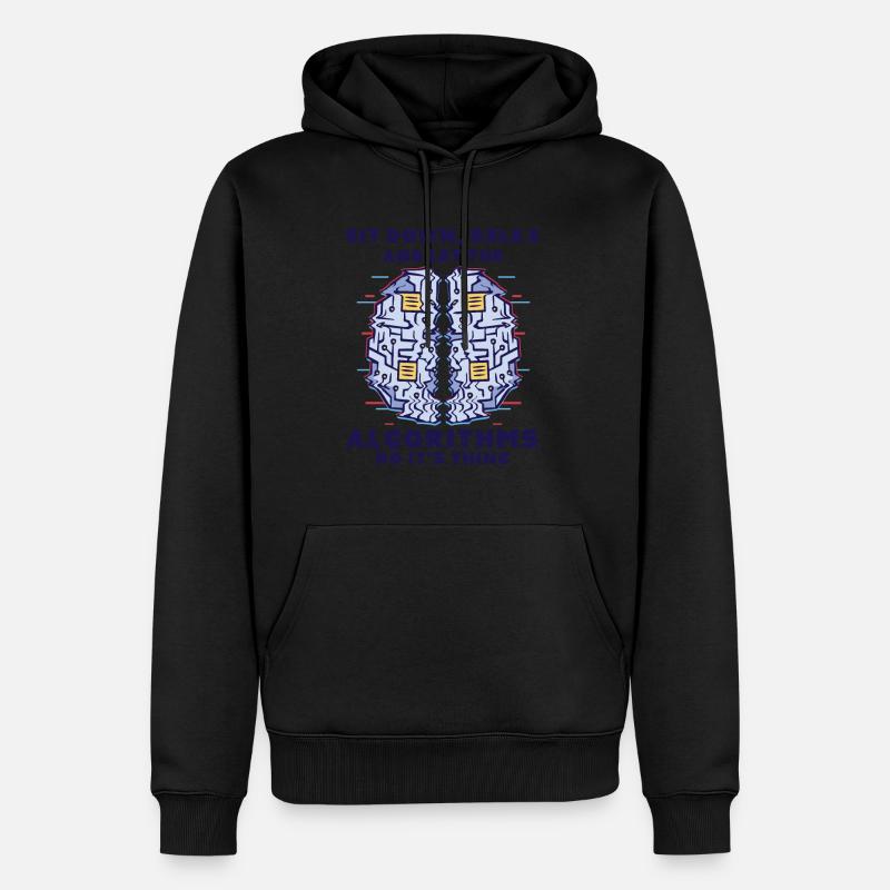 Computer Algorithm Programmer Artificial - Men’s Premium Organic Hoodie - black