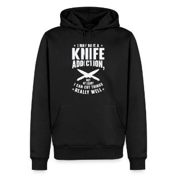 Messersammler Messer Sammeln - Männer Premium Bio Hoodie - Schwarz - Vorne - Nico (187cm)