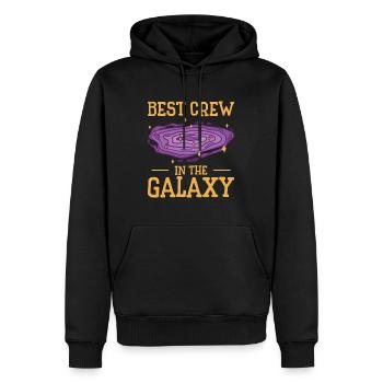 Galaxy Workplace Staff Crew Office Family - Sweat à capuche Premium bio Homme - noir - Devant - Nico (187cm)