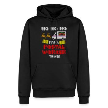 Conception de Noël moche pour les travailleurs des postes - Sweat à capuche Premium bio Homme - noir - Devant - Nico (187cm)