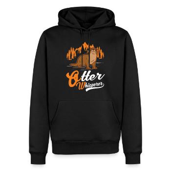 Otter Flüsterer Fischotter Geschenk Seeotter - Männer Premium Bio Hoodie - Schwarz - Vorne - Nico (187cm)