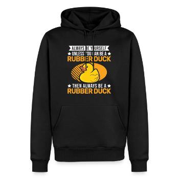Soyez toujours vous-même Canard en caoutchouc Gummiente - Sweat à capuche Premium bio Homme - noir - Devant - Nico (187cm)