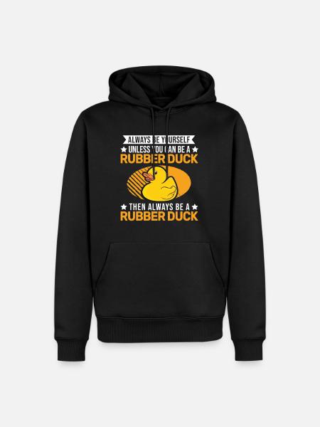 Always be yourself Rubber Duck Gummiente - Herre Premium økologisk hoodie - sort